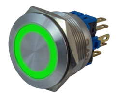 Кнопка металлическая 25 мм антивандальная с подсветкой SD16-V-25IFS