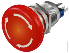Кнопка 22 мм грибовидная с подсветкой SD16-22ATA