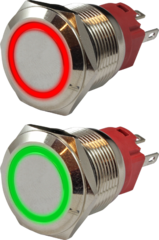 Кнопка металлическая антивандальная с подсветкой AR-SD16-BL19001.FR