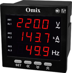 Мультиметр однофазный щитовой с 3 релейными выходами Omix P99-MZ3-1-3K