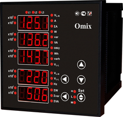 Мультиметр трехфазный щитовой Omix P99-M-3-0.5
